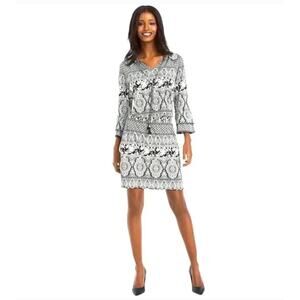 White House Black Market Bell Sleeve Mini Dress Size 14